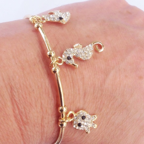 Sea Creatures Charm Bangle - Picture 4 of 4